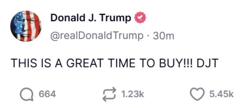 Trump tweet example